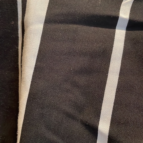 Black and white hi-low dress with red belt - Picture 2 of 3